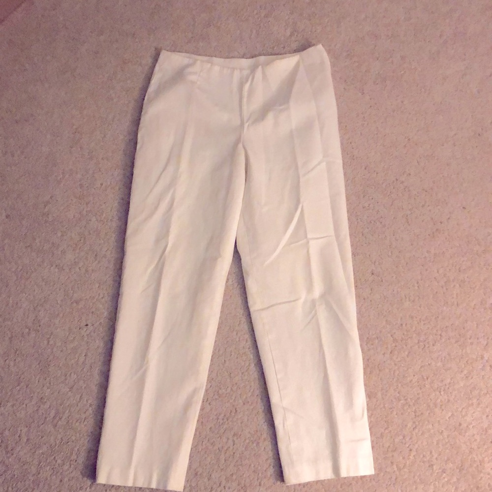 Chico white side zip pants
